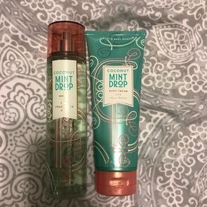 bath and body work perfume and lotion set